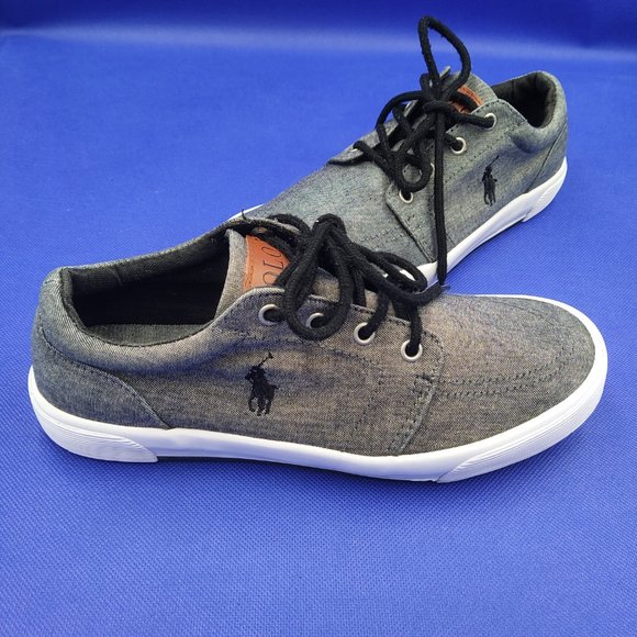 Polo Ralph Lauren Faxon II Lace Up Men's Sneaker Shoes Size US 6 Grey - Picture 3 of 7
